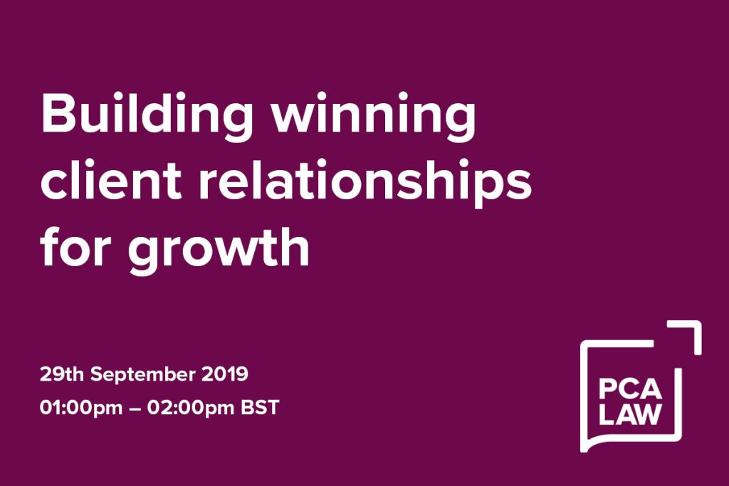 PCA - Event - Building Winning Client Relationships for Growth