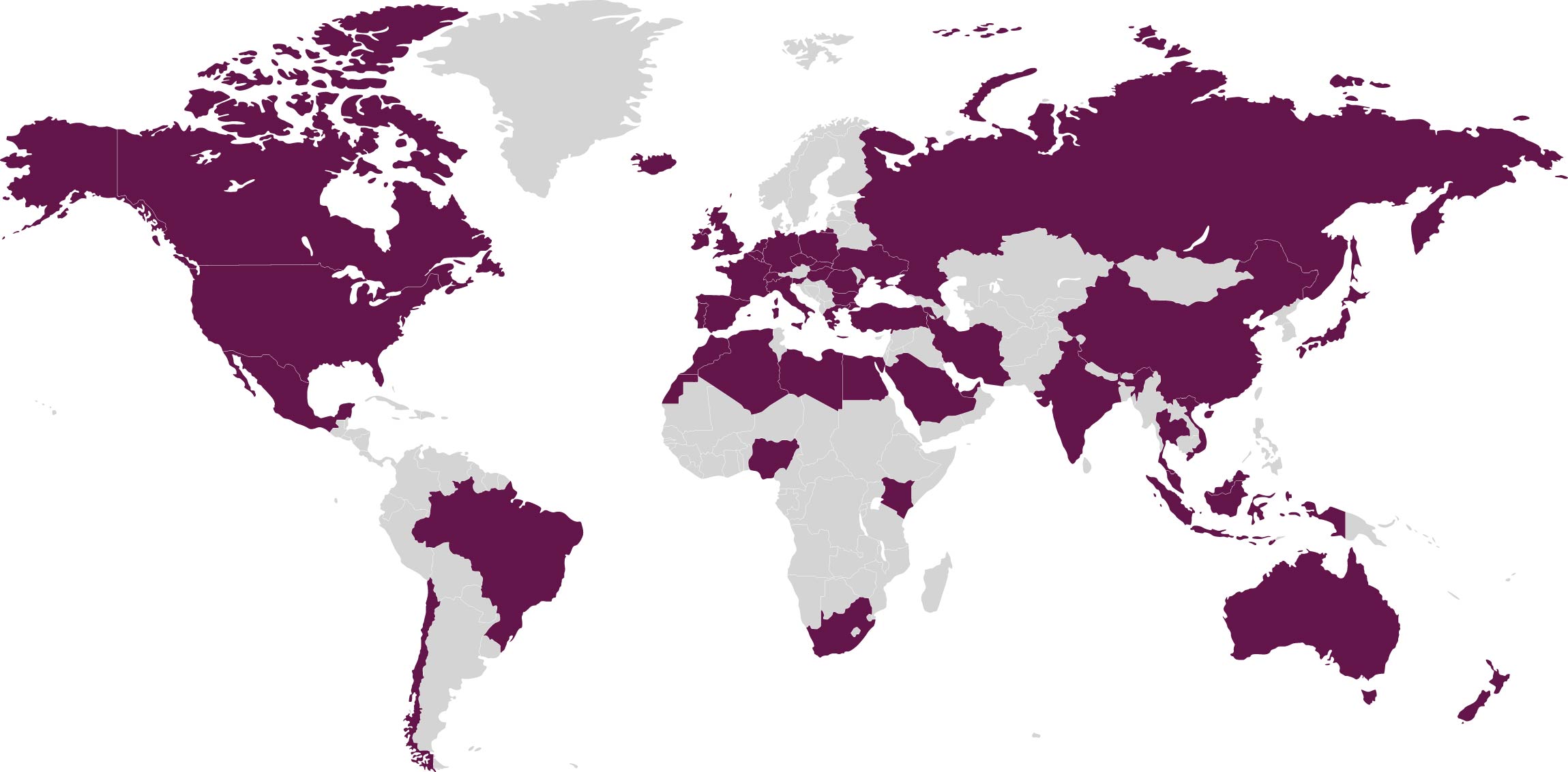 PCA Law - Our Clients - Map